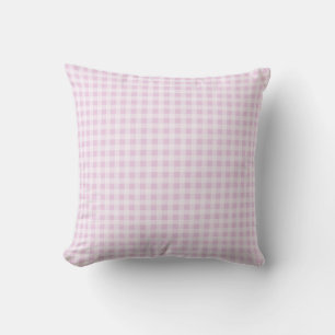 Baumwollzucker-Rosa Gingham Kissen