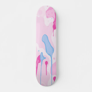 Baumwollzucker-Tropfen-Ästhetik-Malerei-Kunst-Desi Skateboard