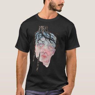 Baumwurzeln mit tropfendem Kopf, Fisch und Mann T-Shirt