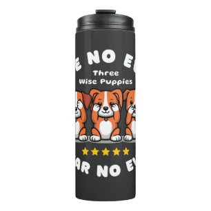 Baumwütige Welpen Thermosbecher