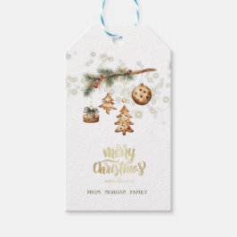 Baumzweig, Ornamente, Sterne Geschenkanhänger
