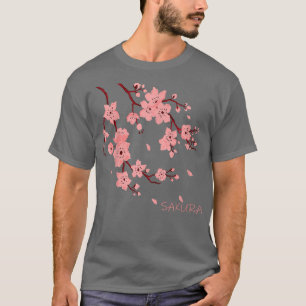 Baumzweig Sakura Cherry blüht japanisch T-Shirt