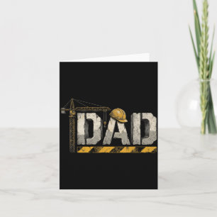 Baupapa Vatertag Bauarbeiter Vater Retro Karte