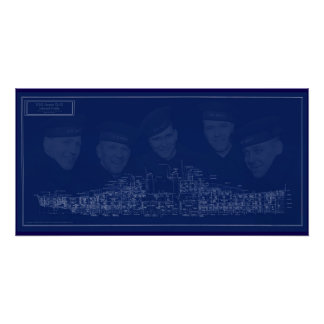 Bauplan der U.S.S. Juneau Poster