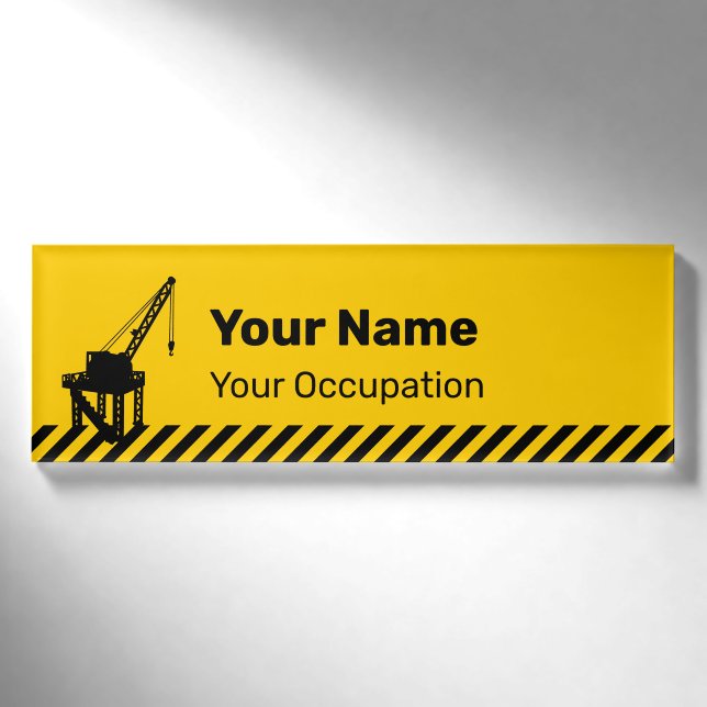 Bauplattform Namenschild (Vorderseite)