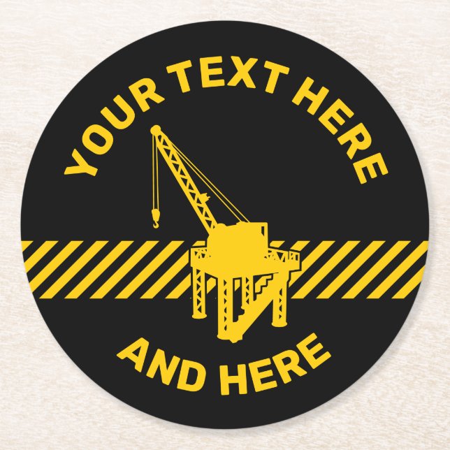 Bauplattform Runder Pappuntersetzer (Vorderseite)