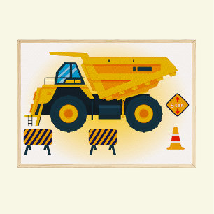 Bauplatz Truck Dump Truck Print Kids Room Poster