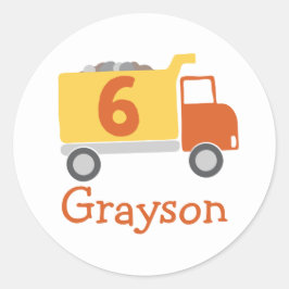 Bausatz 6. Geburtstagsparty Runder Aufkleber