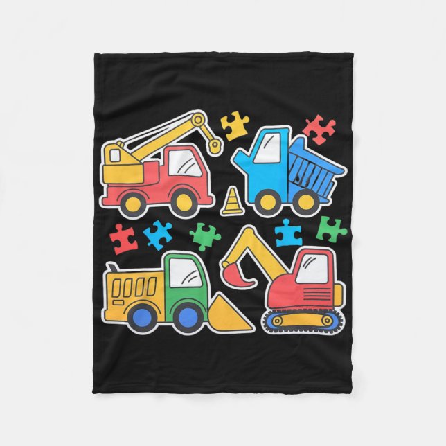 Bausatz-Autismus-T-Shirt Fleecedecke (Vorderseite)
