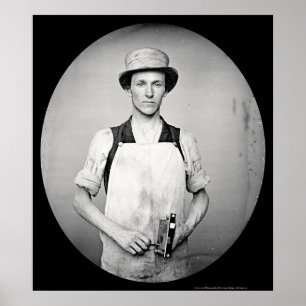 Bauschlosser mit WerkzeugeDaguerreotype 1852 Poster