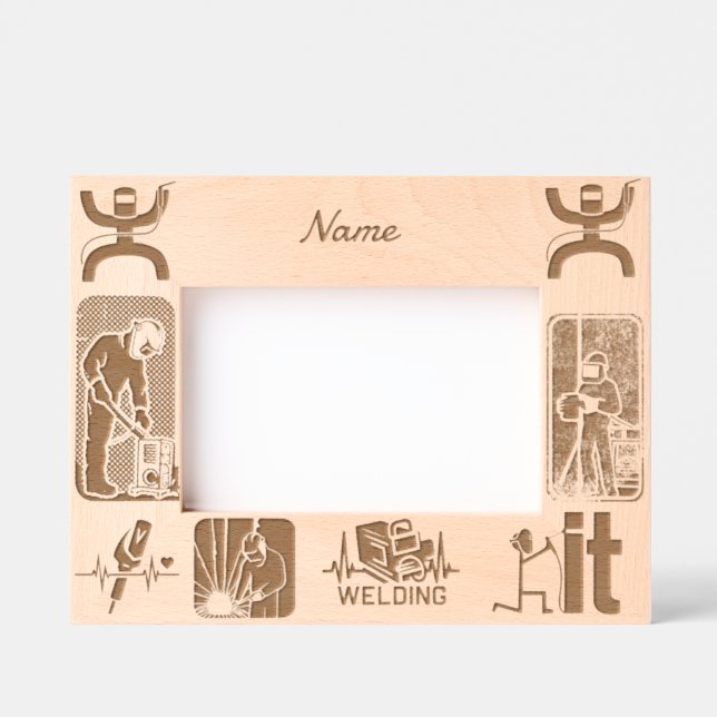 BAUSCHWEISSE GEÄTZTE RAHMEN (Vorderseite)