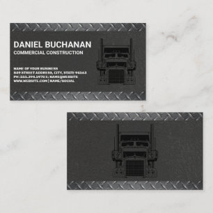 BauSemi Truck   Metallic Steel Visitenkarte