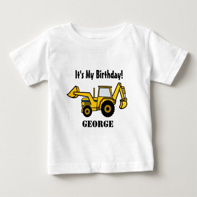 Bauspass/ Backhoe Baby T-shirt (Vorderseite)