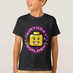 Baustein Geburtstags Baumeister Blöcke Ziegel Figu T-Shirt