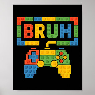 Bausteine Bruh Jungen Kinder Geburtstag Brick Buil Poster