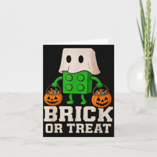 Bausteine Halloween Stein oder behandeln Gespenst Karte