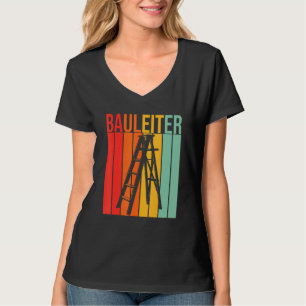 Baustelle F für Fun Retro-Bauleiter T-Shirt