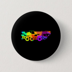 Baustelle für farbenfrohe Regenbogenkrane Button
