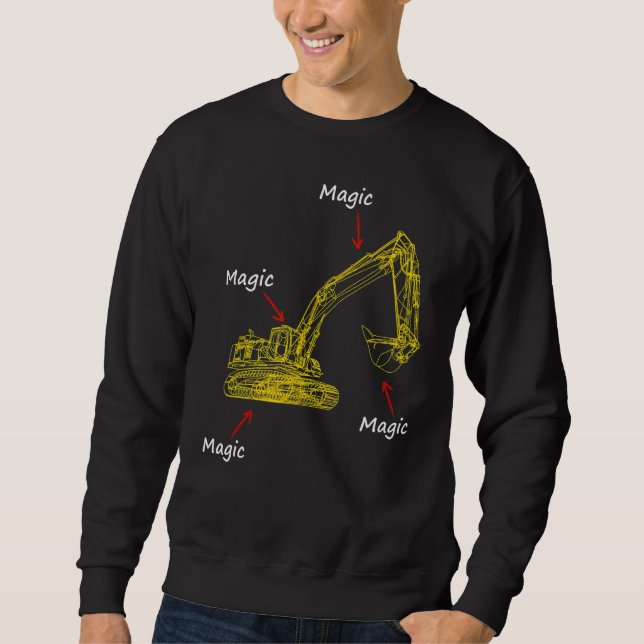 Baustelle für professionelle Magic Bagger Sweatshirt (Vorderseite)