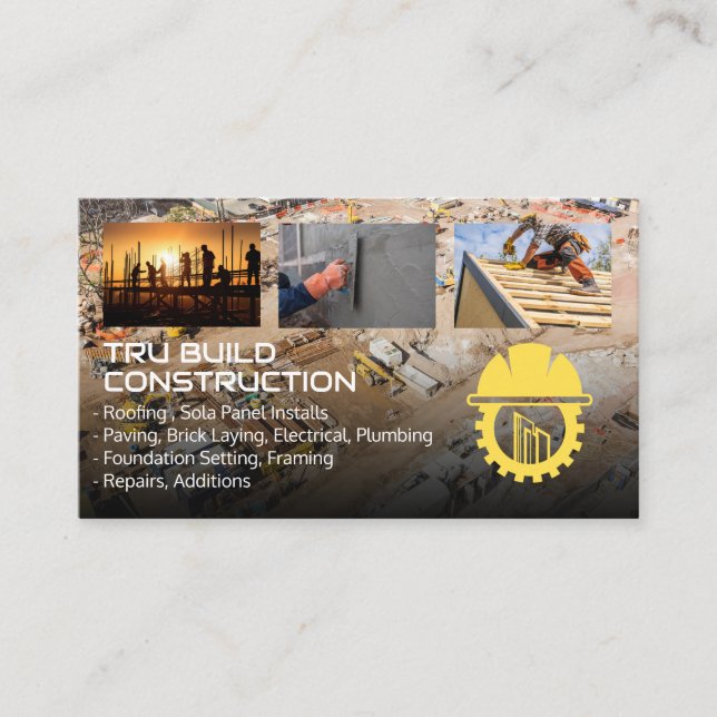 Baustelle | Generalunternehmer | Immobilie Visitenkarte (Vorderseite)
