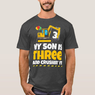 Baustellen Geburtstagsfeier 3 Jahre alter Junge So T-Shirt