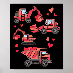 Baustellen-LKW Ich mag dich lustiger Junge Kleinki Poster
