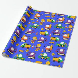 Baustellen-LKWs Geschenkpapier
