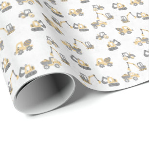 Baustellen-Muldenkipper Baby Junge Bagger Geschenkpapier