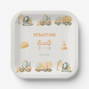 Baustellen-Muldenkipper Party Boy Erster Geburtsta Pappteller