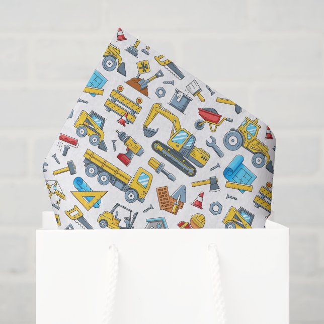 Baustellen-Tissue-Papier für Kinder Seidenpapier (Geschenktüte)