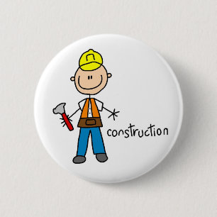 Baustellenarbeiter Magnetknopf Button