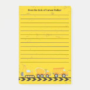 Baustellenfahrzeug Benutzerdefiniert Kinder Gelb G Post-it Klebezettel