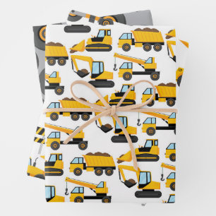 Baustempelmuster Geschenkpapier Set