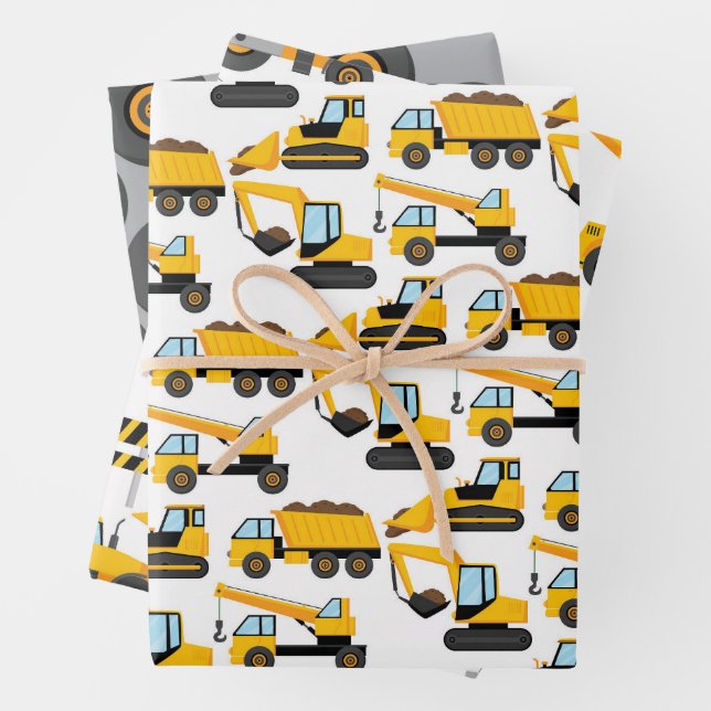 Baustempelmuster Geschenkpapier Set (Beispiel)