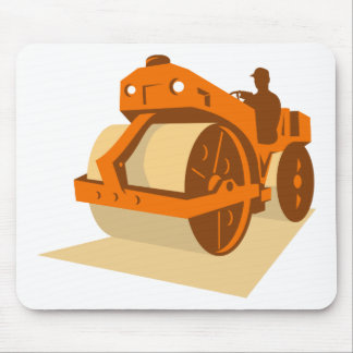 Baustraßenrolle Retro Mousepad