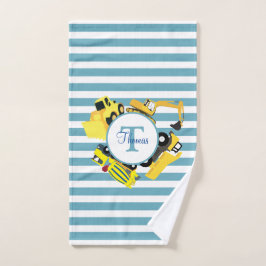 Baustuben Blauer Streifen Monogramm Badhandtuch Set