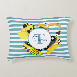 Baustuben Blauer Streifen Monogramm Dekokissen