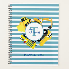 Baustuben Blauer Streifen Monogramm Planer