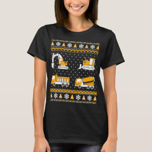 Baustumpf Trucks Bulldozer Ugly Weihnachten T-Shirt