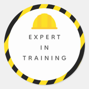 Bauthema Geburtstagsparty Runder Aufkleber