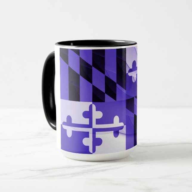 Bautimore Purple Maryland State Flag Coffee Mug (Devant gauche)
