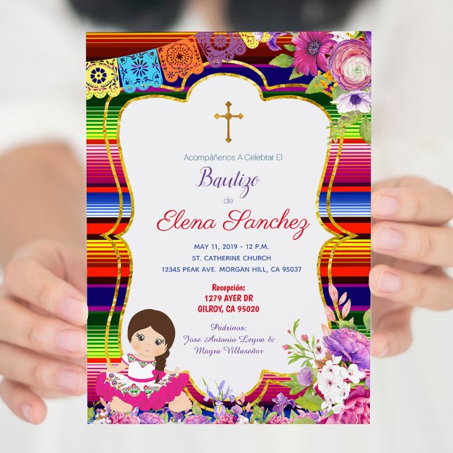 Bautizo Baptisse Spanische Sprache Einladung (Von Creator hochgeladen)