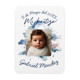 Bautizo con foto Spanische Wasserfarbe Magnet