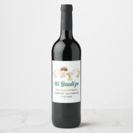 Bautizo in spanisch individualisierbare Boy Angel  Weinetikett