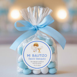 Bautizo in spanisch Niedlicher Taufe Christening L Runder Aufkleber