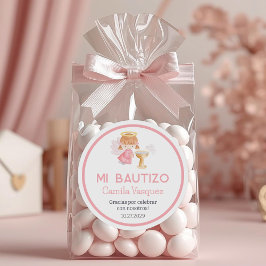 Bautizo in spanisch Niedlicher Taufe Christening L Runder Aufkleber