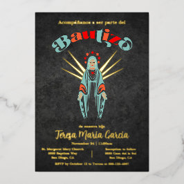 Bautizo Virgen de Guadalupe Taufe Mutter Mary Fo Folieneinladung
