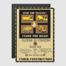 Bautransporter | Boys Themed Birthday Party