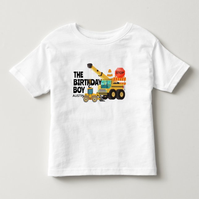 Bautransporter | KINDERGEBURTSTAG PARTY Kleinkind T-shirt (Vorderseite)