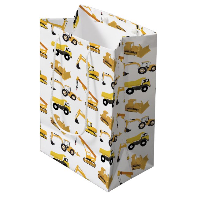 Bautransporter Mittlere Geschenktüte (Vorderseite Schrägansicht)